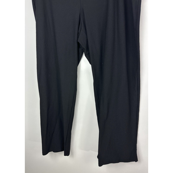 Eileen Fisher System Stretch Crepe Straight Pant Easy Fit Pull On Black Size XL - Picture 4 of 9